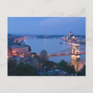 UNGARN, Budapest: Széchenyi (Kettenbrücke), 2 Postkarte