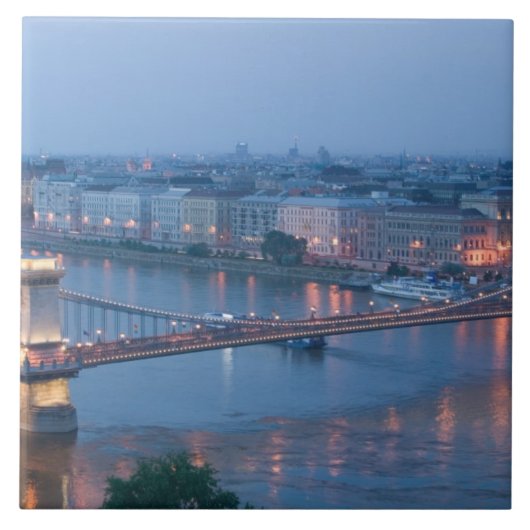 UNGARN, Budapest: Szechenyi (Kettenbrücke), 3 Fliese (Vorderseite)