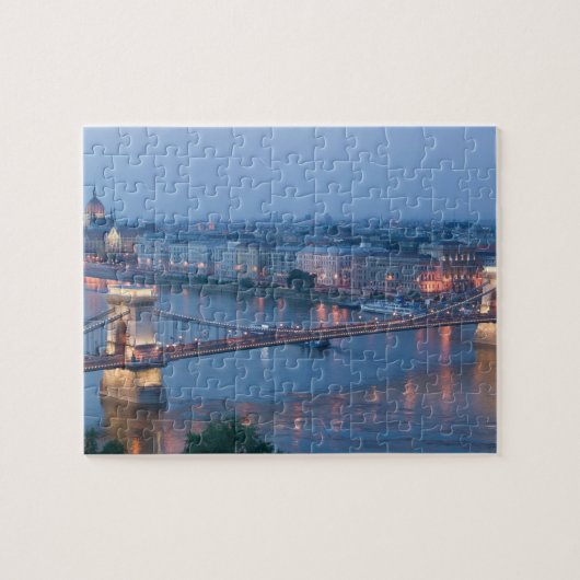 UNGARN, Budapest: Szechenyi (Kettenbrücke), 3 Puzzle (Horizontal)