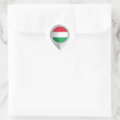 Ungarn Button Location Flag Runder Aufkleber (Tasche)