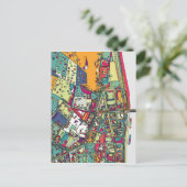 Ungarn | City Map Postkarte (Stehend Vorderseite)