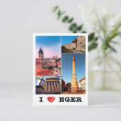 Ungarn - Eger - I Liebe - Postkarte (Stehend Vorderseite)
