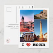 Ungarn - Eger - I Liebe - Postkarte (Vorne/Hinten)