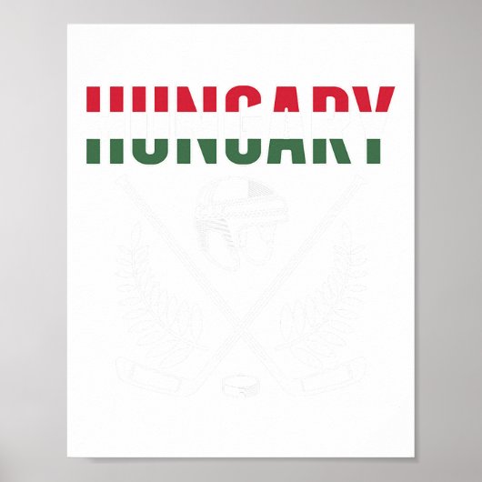 Ungarn Eishockeyfans Jersey Unterstützen Ungarisch Poster (Vorne)
