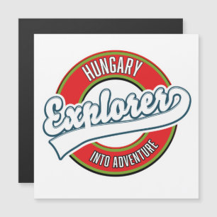 Ungarn-Entdecker-Abenteuer-Logo Magnetkarte