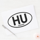Ungarn Euro Car Oval Ovaler Aufkleber (Umschlag)