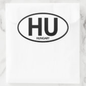 Ungarn Euro Car Oval Ovaler Aufkleber (Tasche)