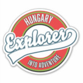 Ungarn Explorer im Abenteuerlogo Aufkleber (Vorderseite)