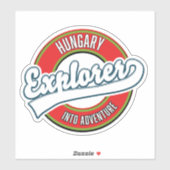 Ungarn Explorer im Abenteuerlogo Aufkleber (Blatt)