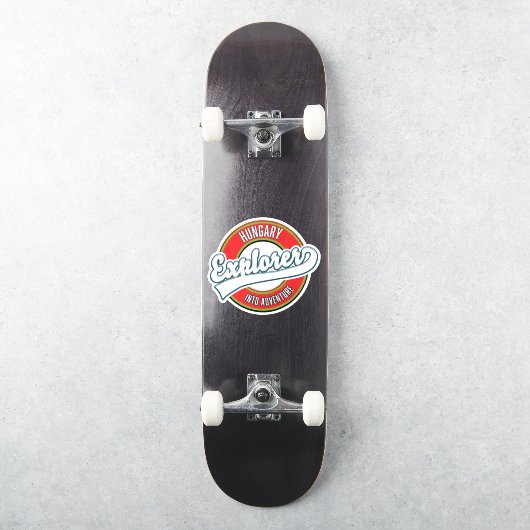 Ungarn Explorer im Abenteuerlogo Aufkleber (Skateboard)