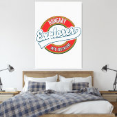 Ungarn Explorer im Abenteuerlogo Leinwanddruck (Insitu (Schlafzimmer))