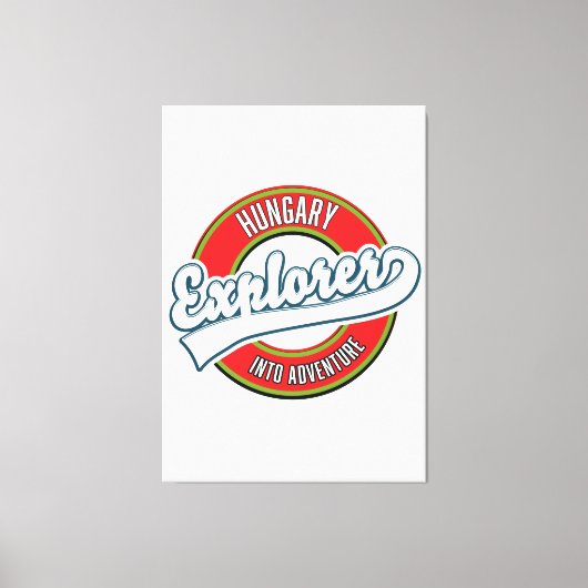 Ungarn Explorer im Abenteuerlogo Leinwanddruck (Vorderseite)