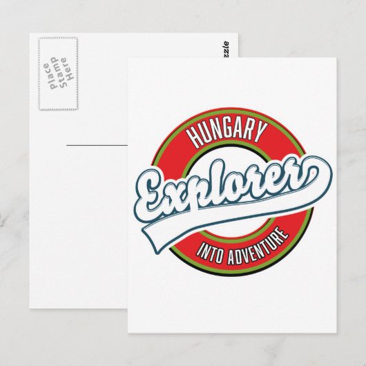 Ungarn Explorer im Abenteuerlogo Postkarte (Vorne/Hinten)