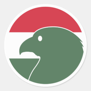 Ungarn Falcon Ungarische Nationale Tierflagge Runder Aufkleber