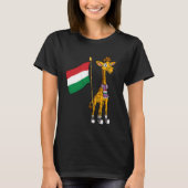 Ungarn Fan Hungary Giraffe T-Shirt (Vorderseite)