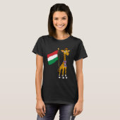 Ungarn Fan Hungary Giraffe T-Shirt (Vorne ganz)