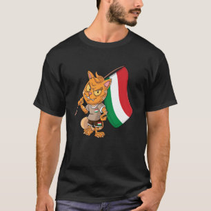 Ungarn Fan Katze T-Shirt