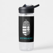 Ungarn - Fitness und ungarisches Wappen / Flagge Trinkflasche (Links)