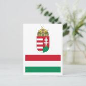 Ungarn Flag HU Postkarte (Stehend Vorderseite)
