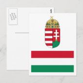Ungarn Flag HU Postkarte (Vorne/Hinten)