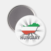 Ungarn Flag Map 2.0 Magnet (Vorderseite/Rückseite)