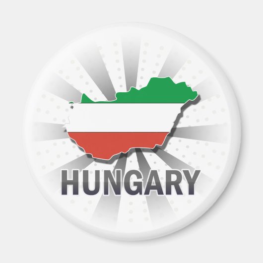 Ungarn Flag Map 2.0 Magnet (Vorne)