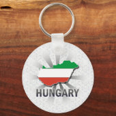 Ungarn Flag Map 2.0 Schlüsselanhänger (Vorderseite)