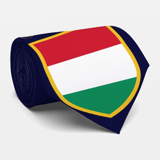Ungarn Flag Neck Tie Krawatte (Gerollt)