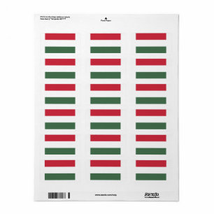 Ungarn-Flagge benutzerdefiniert geschnitten Adressaufkleber