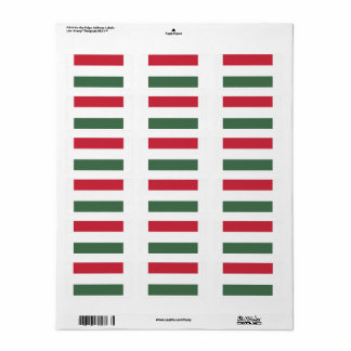 Ungarn-Flagge benutzerdefiniert geschnitten Adressaufkleber