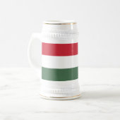 Ungarn-Flagge Bierglas (Vorderseite Links)