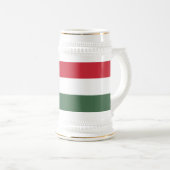Ungarn-Flagge Bierglas (VorderseiteRechts)