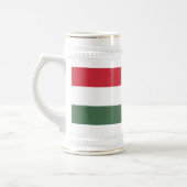 Ungarn-Flagge Bierglas (Links)