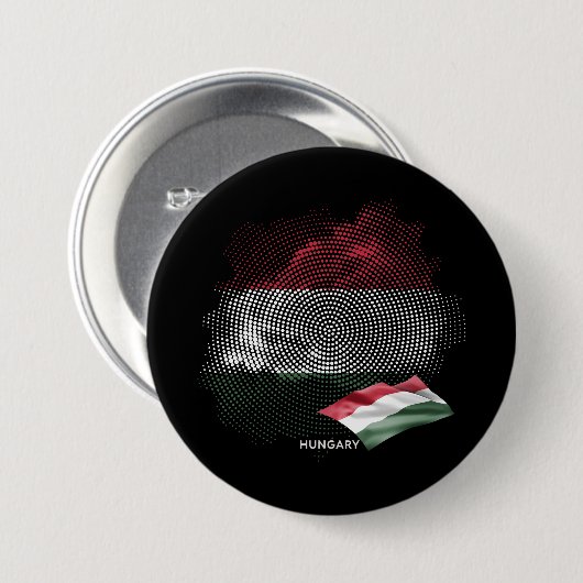 Ungarn-Flagge Button (Vorne & Hinten)