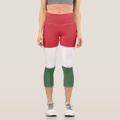 Ungarn-Flagge Capri Leggings (Vorderseite)