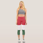 Ungarn-Flagge Capri Leggings (Vorderseite)