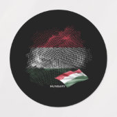 Ungarn-Flagge Etiketten (Design 1)