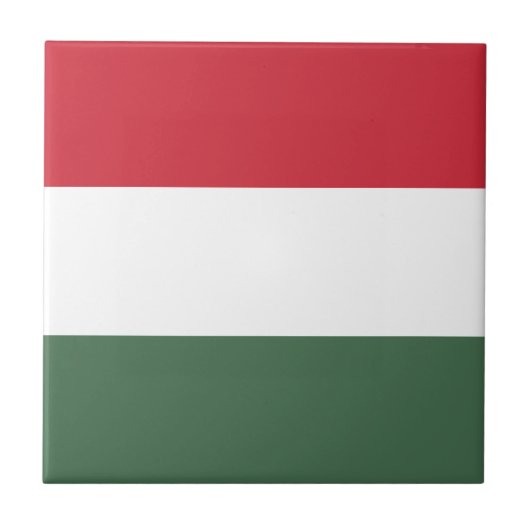 Ungarn-Flagge Fliese (Vorderseite)