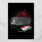 Ungarn-Flagge Folieneinladung (Vorderseite)