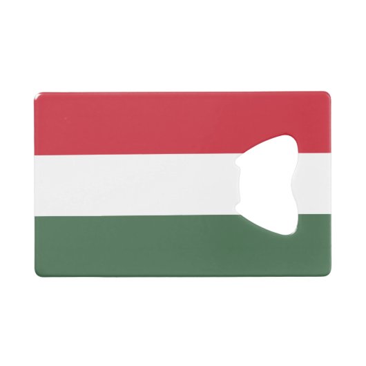 Ungarn-Flagge Geldbeutel Flaschenöffner (Vorderseite (Horizontal))