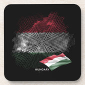 Ungarn-Flagge Getränkeuntersetzer (Vorderseite)