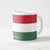 Ungarn-Flagge individuell Jumbo-Tasse (Vorderseite Rechts)
