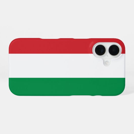 Ungarn-Flagge iPhone 16 Hülle (Rückseite (Horizontal))