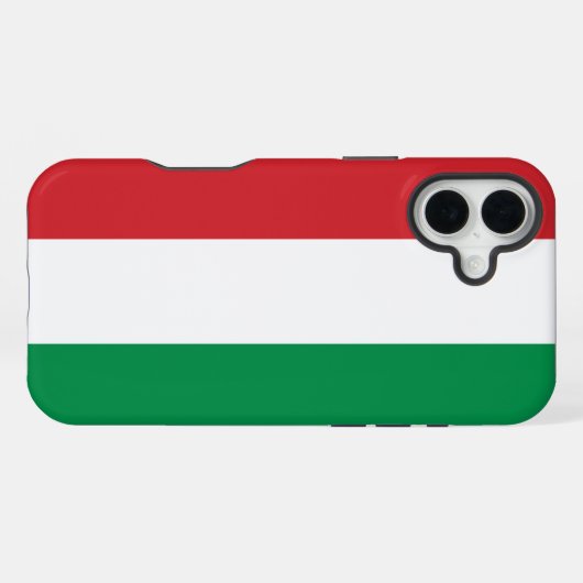 Ungarn-Flagge iPhone Hülle (Rückseite (Horizontal))