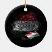 Ungarn-Flagge Keramik Ornament (Hinten)