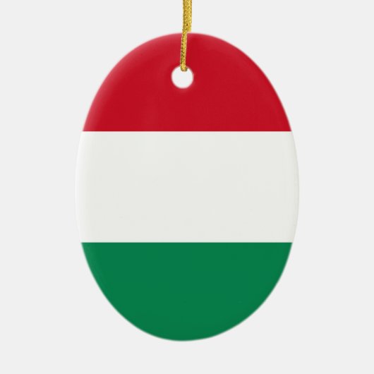 Ungarn-Flagge Keramikornament (Vorne)