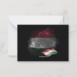 Ungarn-Flagge Mitteilungskarte