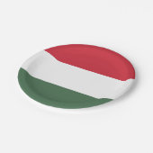 Ungarn-Flagge Pappteller (Schrägansicht)