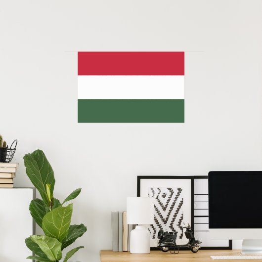 Ungarn-Flagge Poster (Heimbüro)