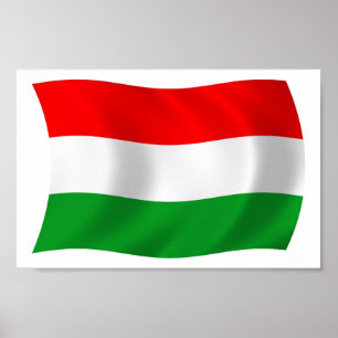 Ungarn-Flagge Poster Druck